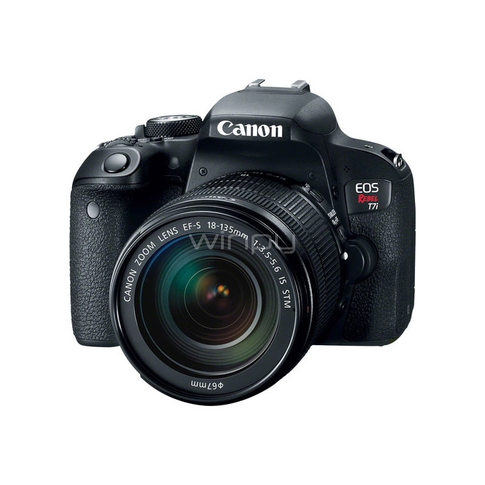 Cámara DSLR Canon EOS Rebel T7i (Sensor de 24.2MP, Lente de 18-135mm, Pantalla táctil de 3.0, Wi-Fi + NFC + Bluetooth)