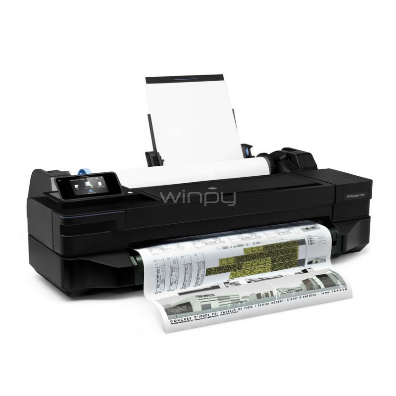 Impresora HP DesignJet T120 de 24 pulgadas (Apple AirPrint, HP ePrint, USB 2.0, Wi-Fi, Ethernet)