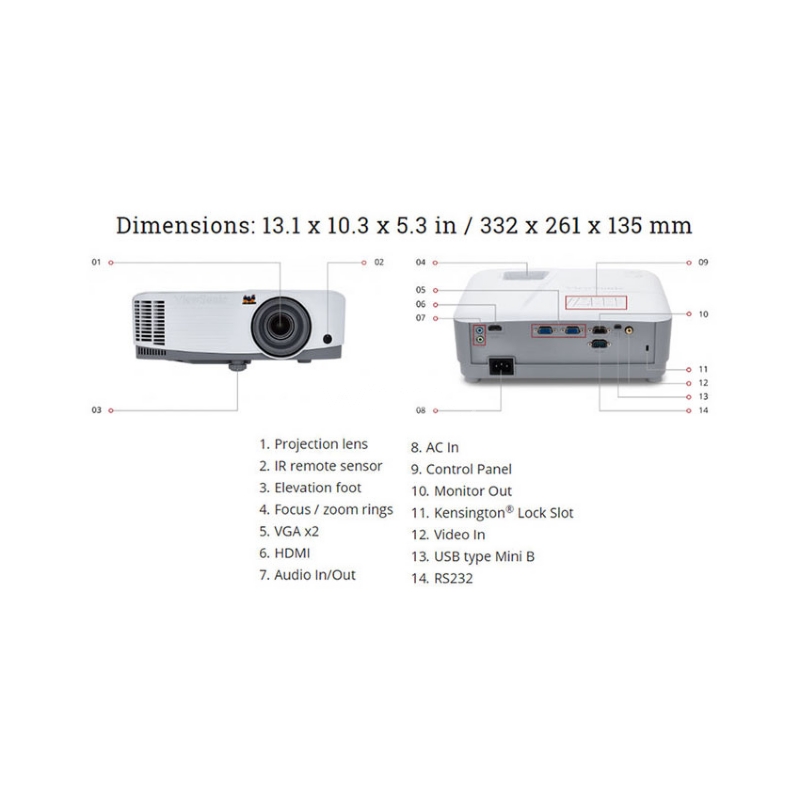 Proyector ViewSonic PG705HD ( Full HD 1080p (DLP, 1920 x 1080, 4,000 ANSI lumens, 22,000:1, HDMI, 10W)