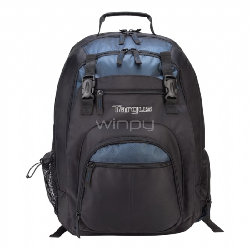 Mochila Targus XL para notebook de 17 pulgadas (30 litros, Negro/Azul)