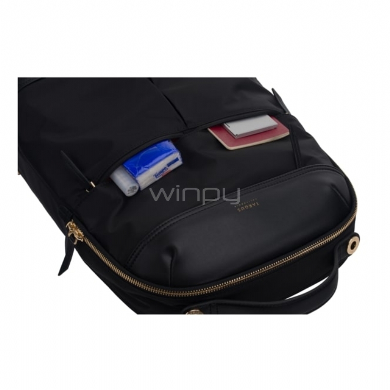 Mochila Targus Newport  (hasta 15.4 pulgadas, 15 litros, Negro)