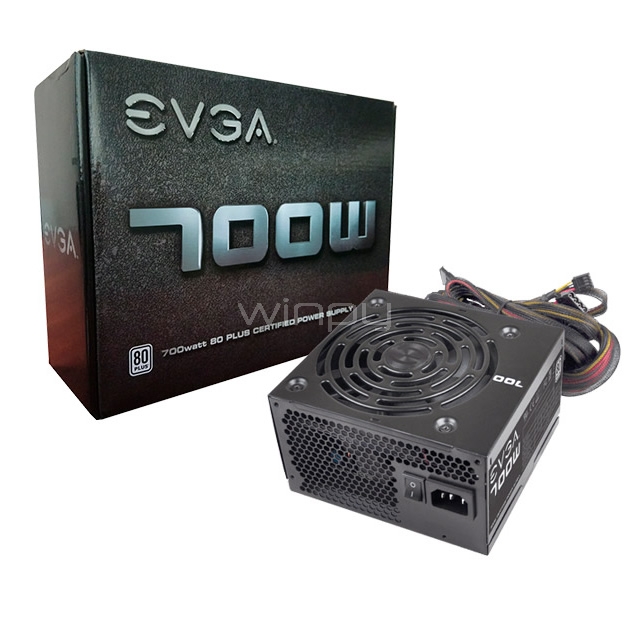 Fuente de poder EVGA de 700 Watts (Certificada 80+ White, ATX)