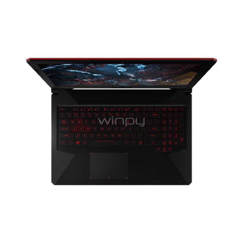 Notebook Gamer Asus TUF Gaming FX504 (i5-8300H, GTX1050, 4GB RAM, 16GB Optane, 1TB HDD, Pantalla 15.6”, Win10)