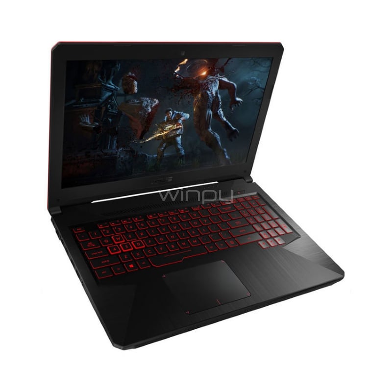 Notebook Gamer Asus TUF Gaming FX504 (i5-8300H, GTX1050, 4GB RAM, 16GB Optane, 1TB HDD, Pantalla 15.6”, Win10)