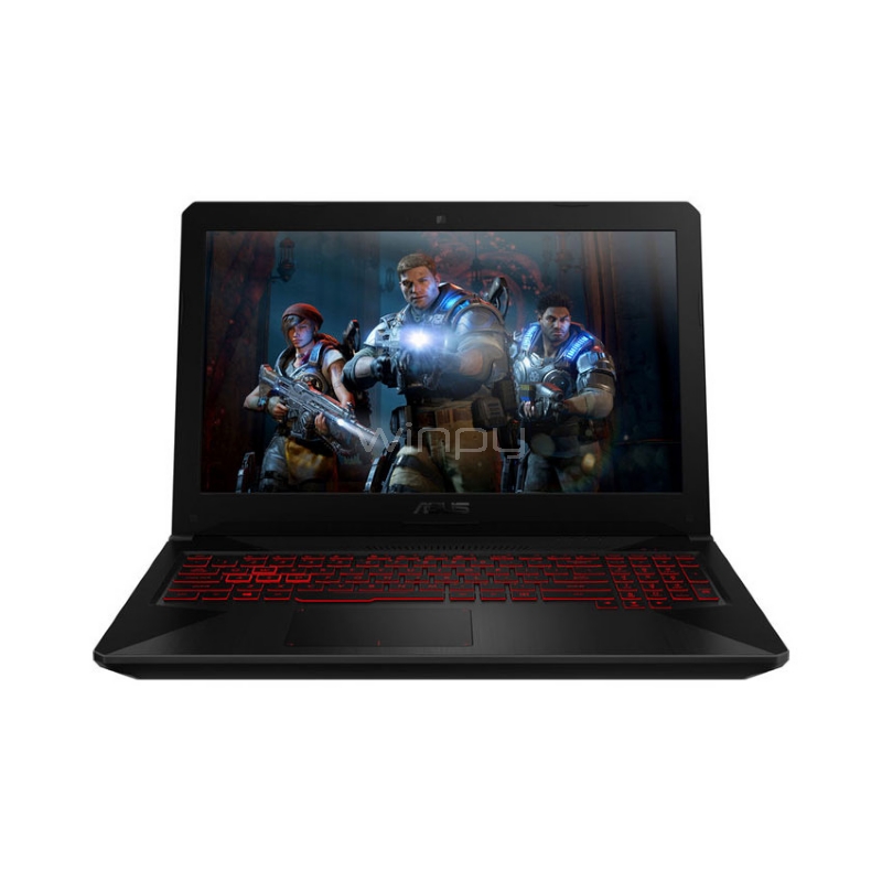 Notebook Gamer Asus TUF Gaming FX504 (i5-8300H, GTX1050, 4GB RAM, 16GB Optane, 1TB HDD, Pantalla 15.6”, Win10)