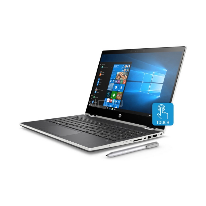 Notebook Convertible  HP Pavilion x360 - 14-cd0006la (i5-8250U, 4GB RAM, 500GB HDD, Pantalla Touch 14”, Win10)