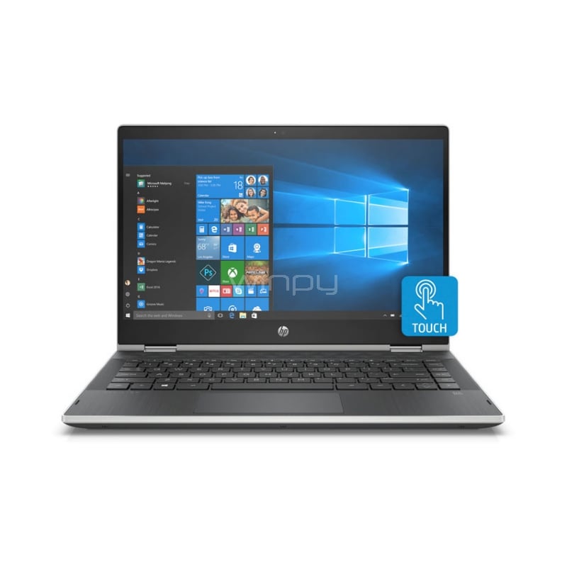 Notebook Convertible  HP Pavilion x360 - 14-cd0006la (i5-8250U, 4GB RAM, 500GB HDD, Pantalla Touch 14”, Win10)