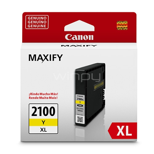 Cartridges de Tinta Canon PGI-2100XL Yellow