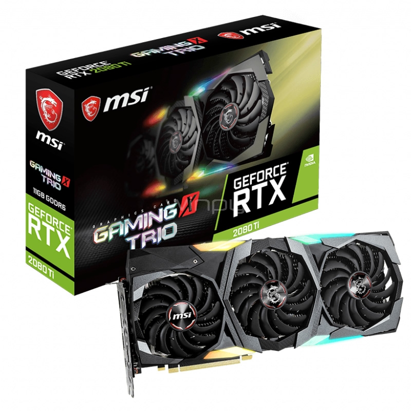 MSI RTX 2080 Ti 11GB OC【本格水冷化済・静音仕様】 Tarjeta gráfica MSI GeForce RTX 2080 TI GAMING X TRIO de 11GB