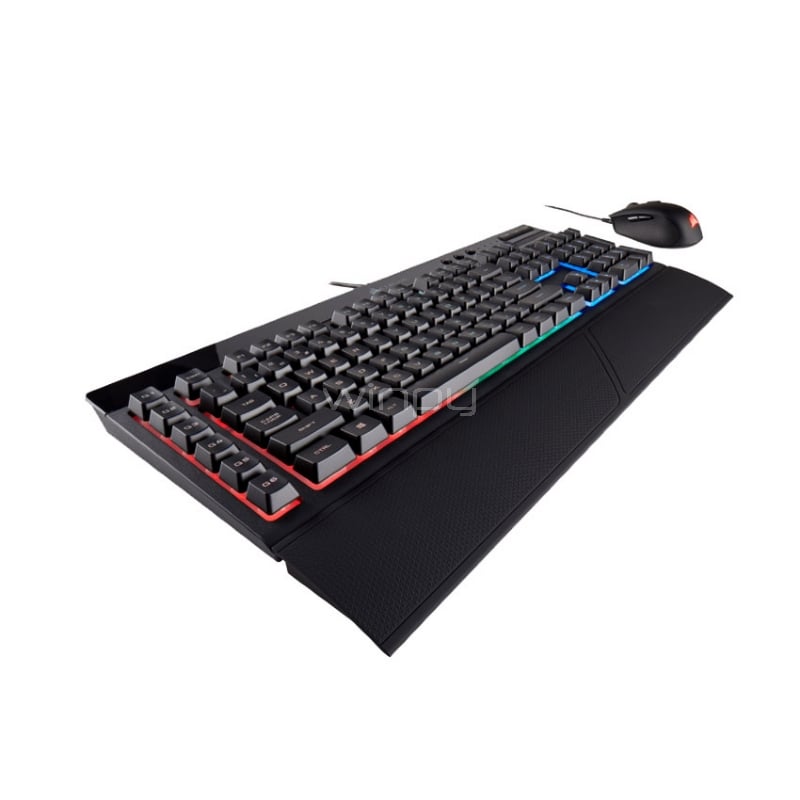 kit gamer corsair teclado k55 rgb + mouse harpoon rgb
