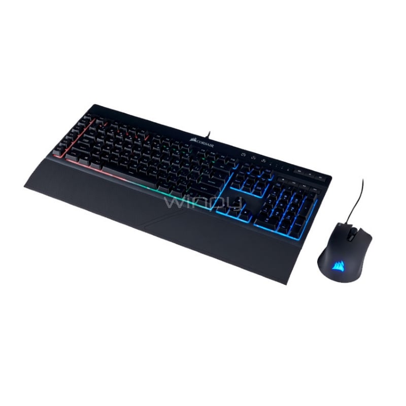 kit gamer corsair teclado k55 rgb + mouse harpoon rgb