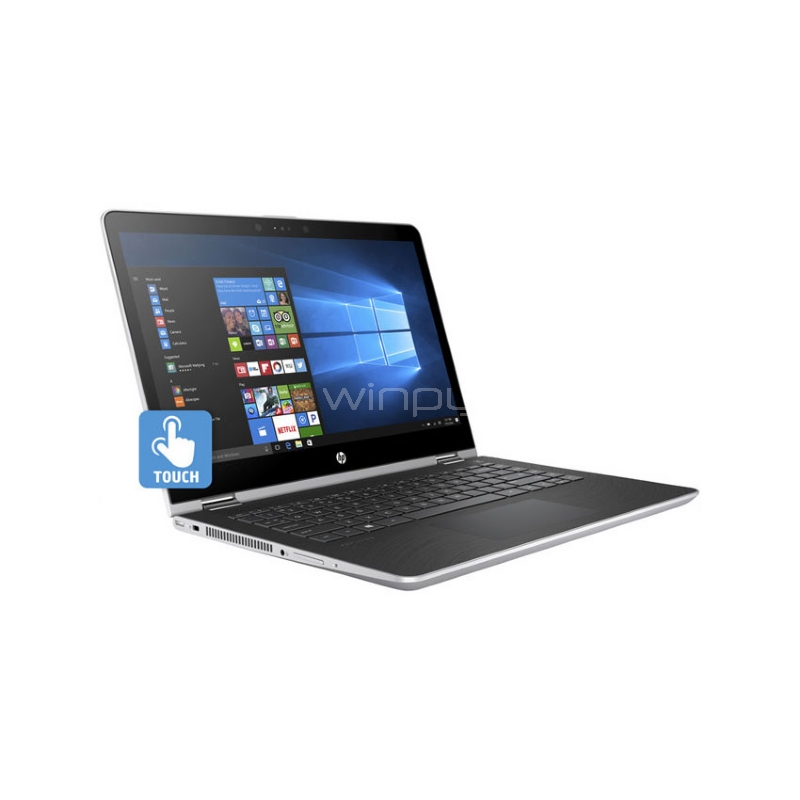 Notebook Convertible HP Pavilion x360 - 14-cd0001la (Intel 4415U 4GB RAM, 500GB HDD, Pantalla Touch 14”, Win10)