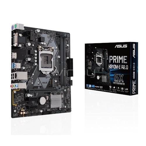 Placa Madre Asus Prime H310M-E R2.0 (LGA1151v2, DDR4 2666MHz, M.2, LED, mATX)