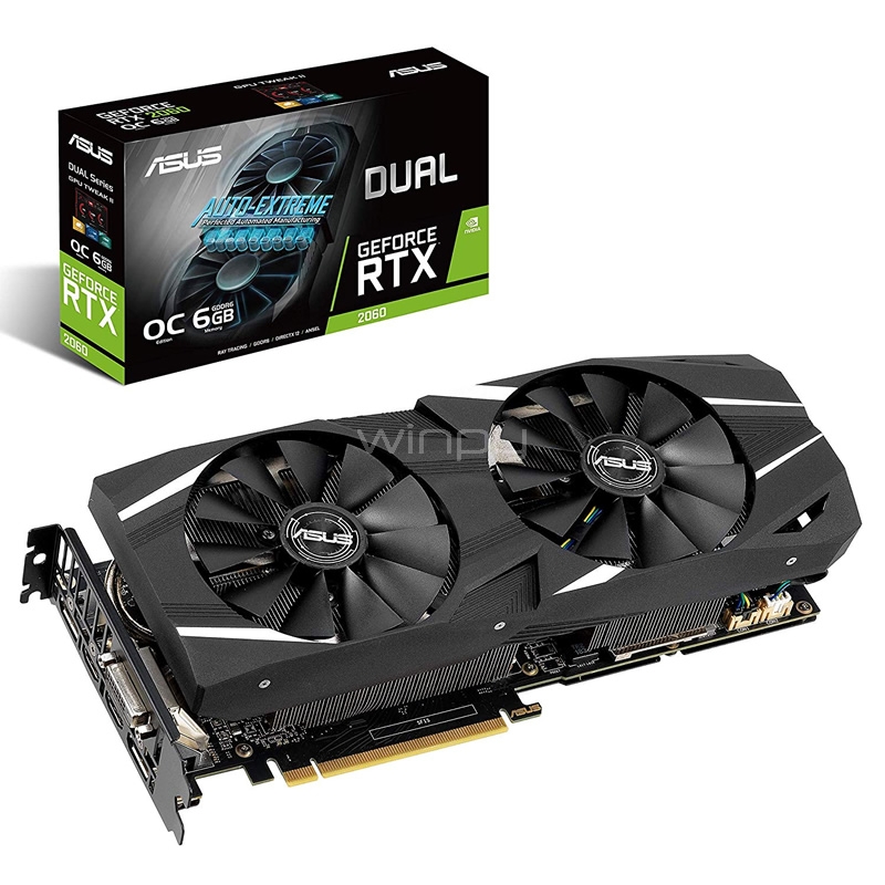 グラフィックボード・グラボ・ビデオカード ASUS NVIDIA GeForce RTX2060 6GB Tarjeta gráfica ASUS Dual GeForce RTX 2060 OC Edición de 6GB GDDR6