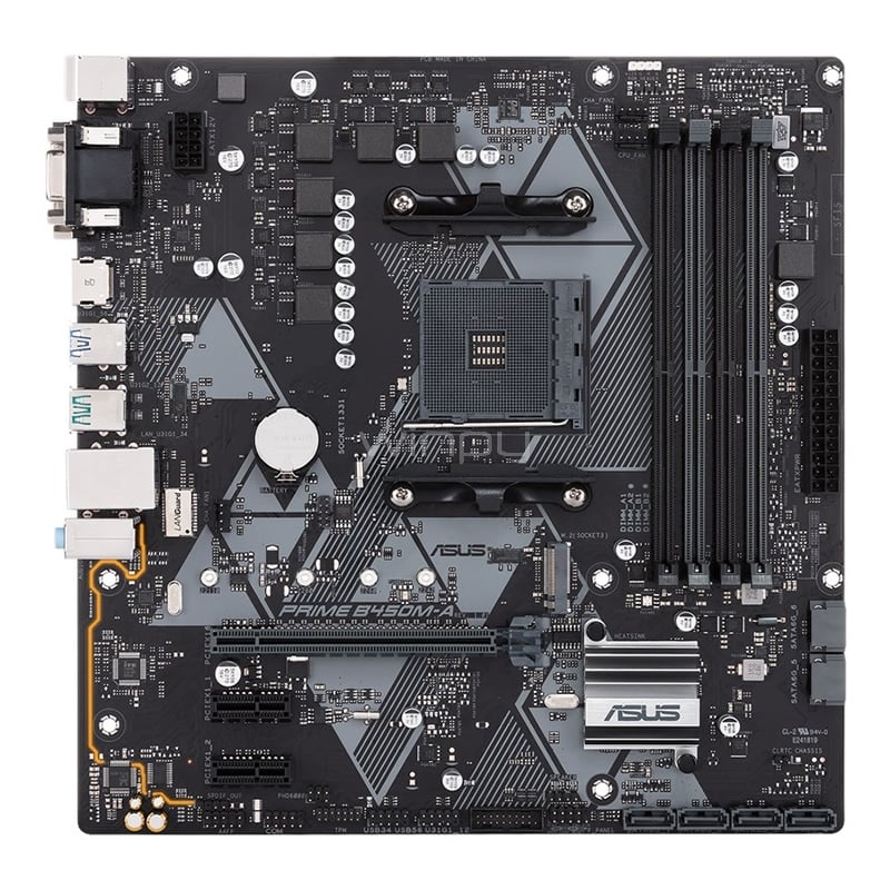 Placa Madre ASUS PRIME B450M-A (AM4-v2, DDR4 3200MHz, RAID, M.2, RGB, mATX)