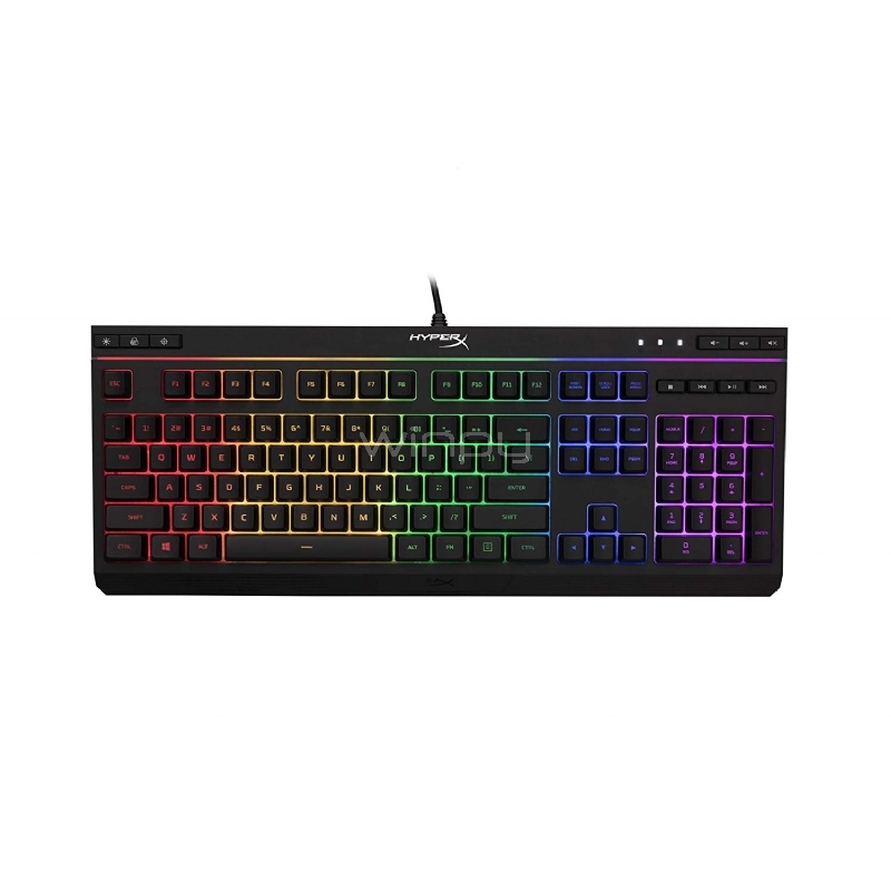 Teclado Gamer HyperX Alloy Core RGB (Membrana, Español, 5 Zonas RGB)