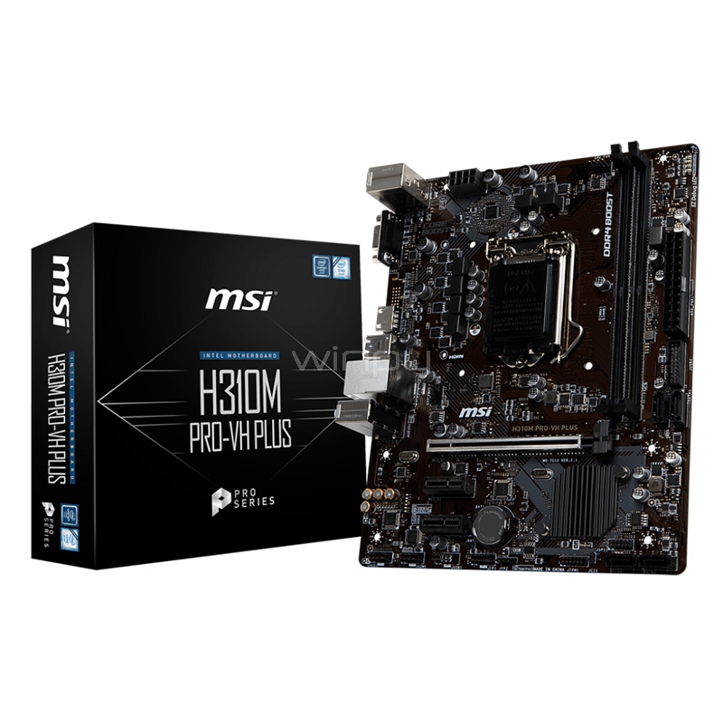 Placa Madre MSI H310M PRO-VH PLUS (LGA1151v2, DDR4 2133/2400/2666MHz, mATX)