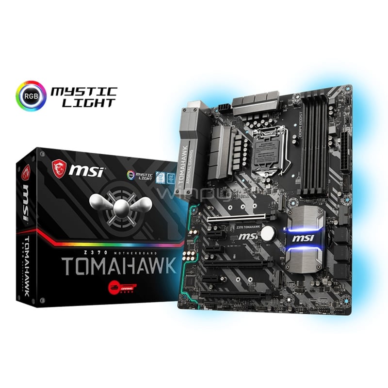 Placa Madre MSI Z370 TOMAHAWK (LGA1151v2, DDR4 4000+, Optane, M2