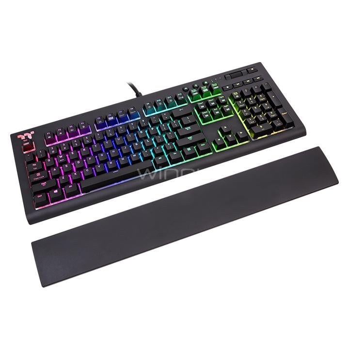 Teclado Mecánico Thermaltake Premium X1 RGB (Cherry MX Blue, Control de Voz Alexa)