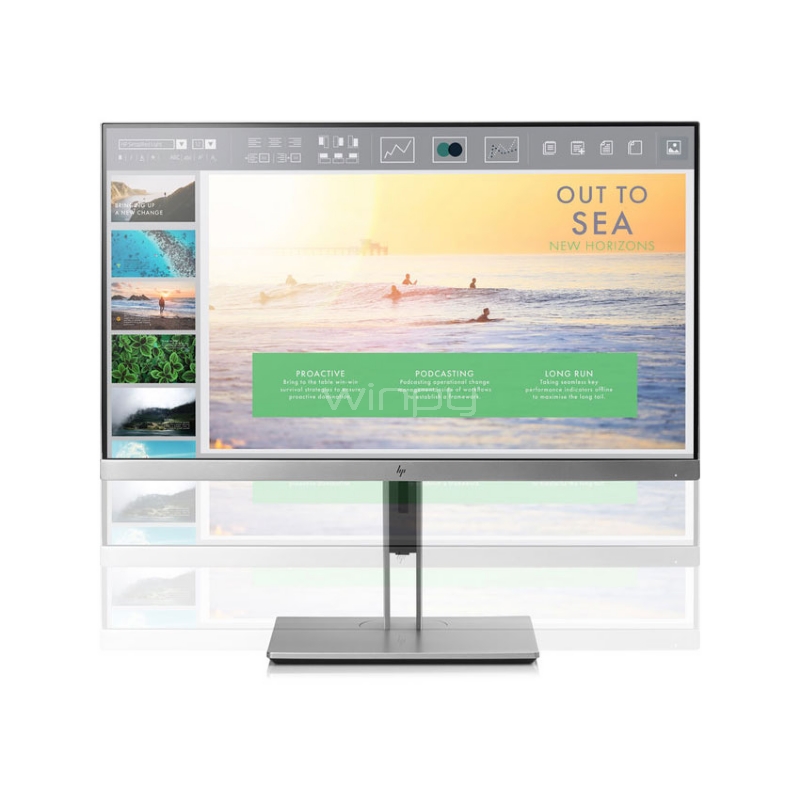 Monitor HP EliteDisplay E233 de 23“ (IPS, Full HD, 60Hz, 5ms, DisplayPort + HDMI + VGA, Pivot)