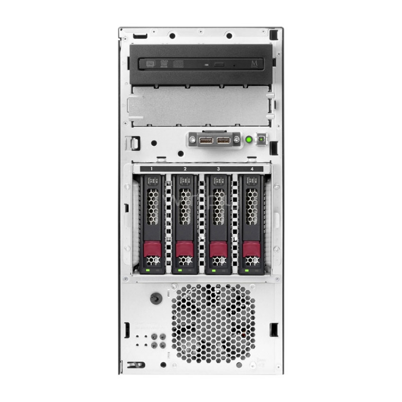 Servidor HPE ProLiant ML30 Gen10 (Xeon E-2124, 8GB DDR4, Sin disco, Torre 4U)