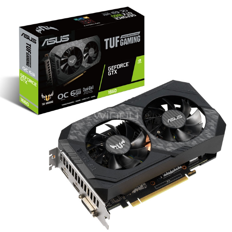 Tarjeta de Video ASUS TUF GeForce GTX 1660 OC de 6GB de GDDR5