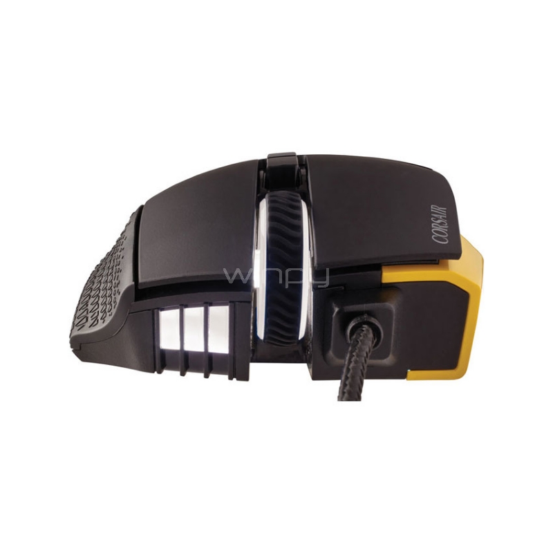 Mouse Gaming Corsair Scimitar PRO (RGB Optical MOBA / MMO, 17 Botones, Amarillo)