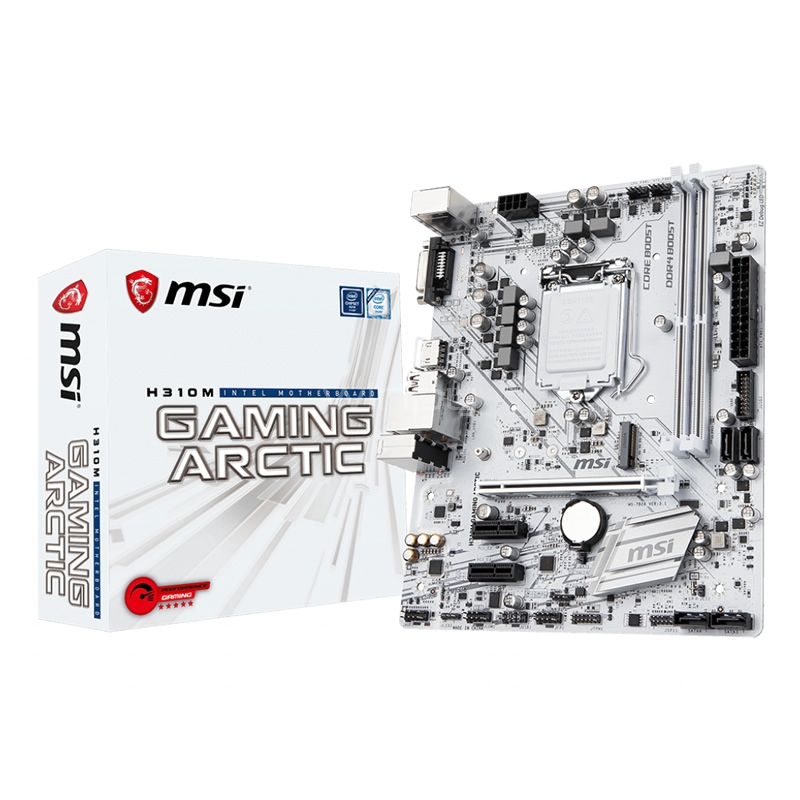Placa Madre MSI H310M Gaming Arctic (LGA1151v2, DDR4 2133-2666MHz, M2, RGB, mATX)