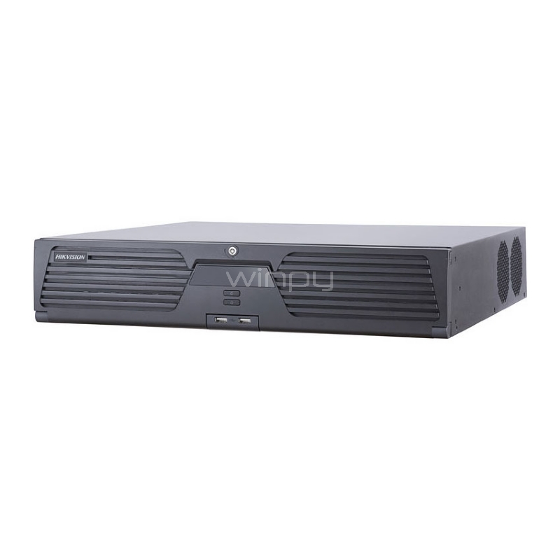 NVR Hikvision DS-9664NI-I16 (16 Series 64-Canales, resolución de grabación 12 MP, RAID 1,5,6,10, HDD preinstalado de 16TB)