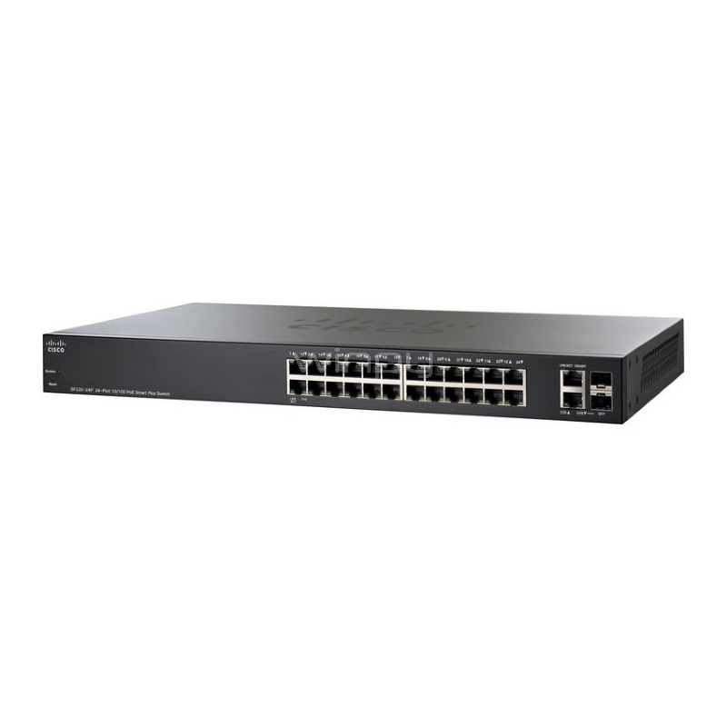 Switch Smart  Cisco SF220-24P (PoE + con puertos Ethernet 24 x 10/100 Mb / s)