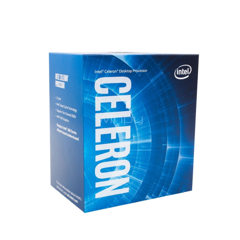 Procesador Intel Celeron G4900 (LGA1151-v2, 2 Core, 2 Hilos, 3.7 GHz)