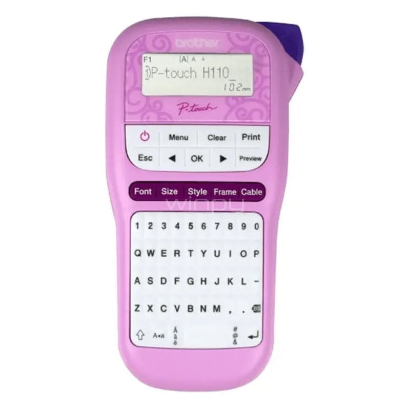 Rotuladora portátil Brother PT-H110PK (Utiliza casetes de cinta TZe: 6mm y 12mm)