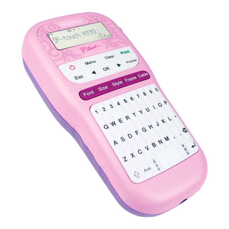 Rotuladora portátil Brother PT-H110PK (Utiliza casetes de cinta TZe: 6mm y 12mm)
