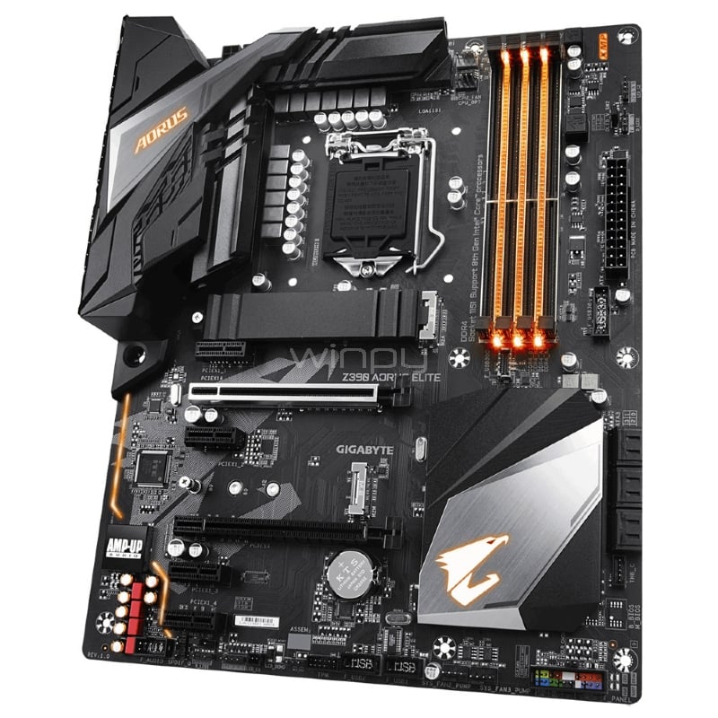 Placa Madre Gigabyte Z390 AORUS ELITE (LGA1151-v2, DDR4 2133/4266, M.2 x2, CrossFire, RGB, ATX)