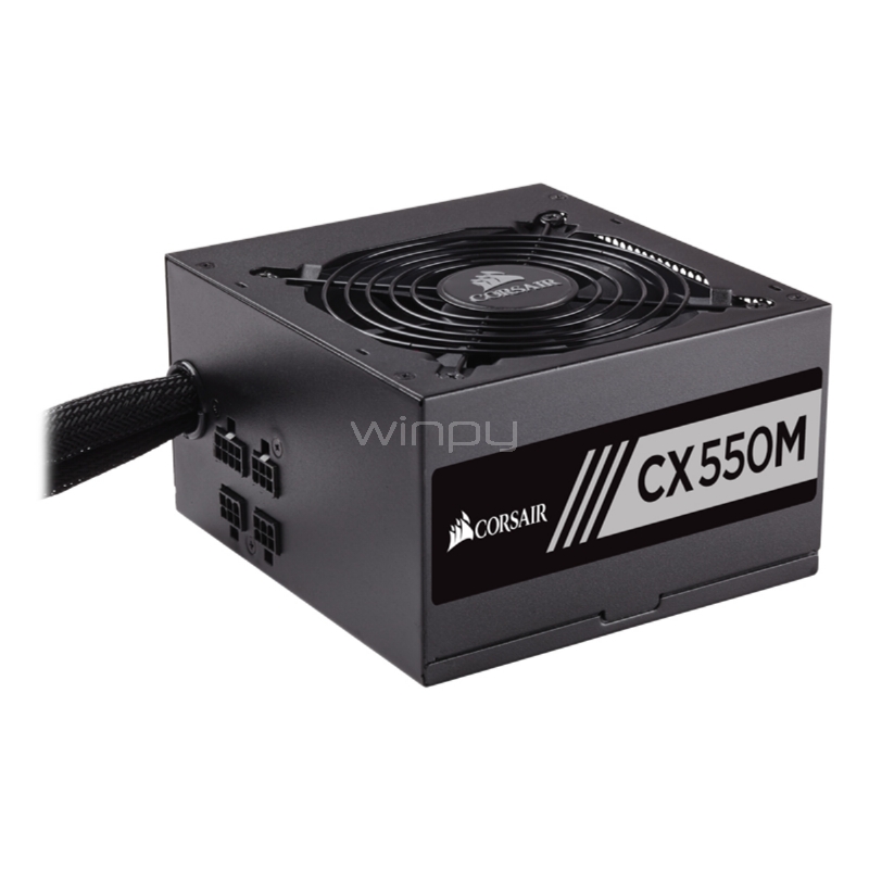 Fuente de Poder Corsair CX550M de 550Watts (Modular, Certificación 80+ Bronze)