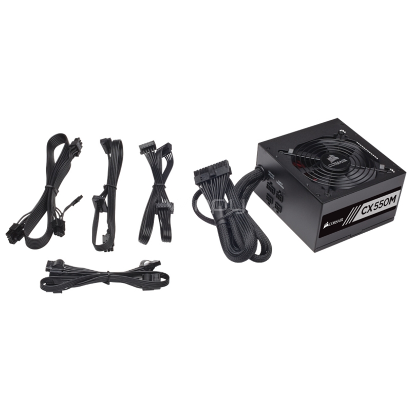 Fuente de Poder Corsair CX550M de 550Watts (Modular, Certificación 80+ Bronze)