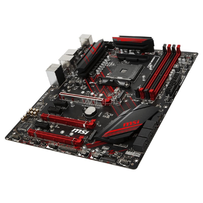Placa Madre MSI X470 GAMING PLUS (AM4, DDR4 x4, M2 x2, Raid, Crossfire, RGB, ATX)