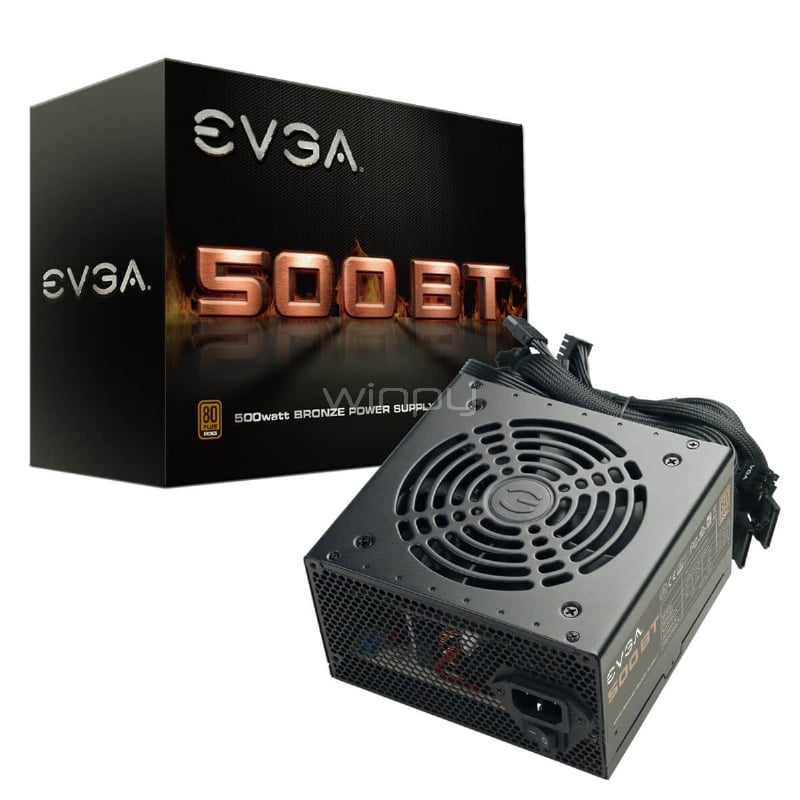 Fuente de Poder EVGA 500 BT (500W, Certificada 80+ Bronze, ATX)