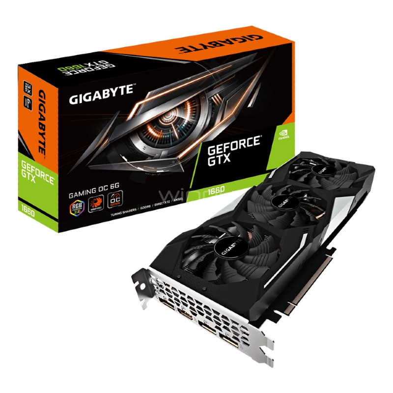 Tarjeta gráfica GigaByte GeForce GTX 1660 GAMING OC 6G (6GB GDDR6, Triple Fan)