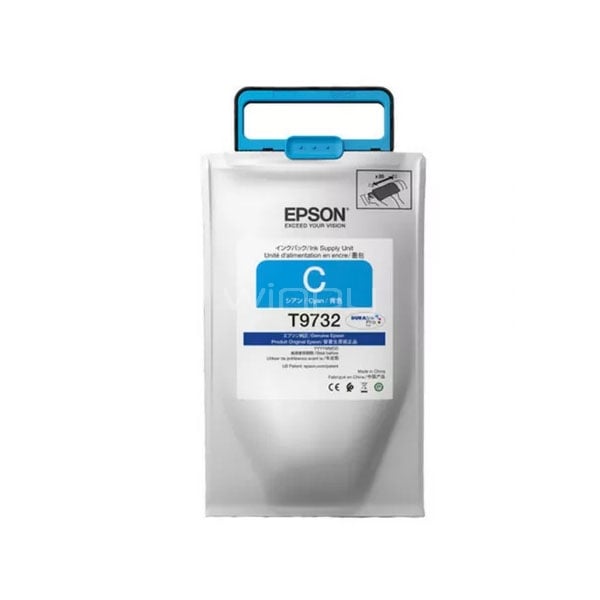 Bolsas de Tinta Epson T973 de Alta Capacidad Cian
