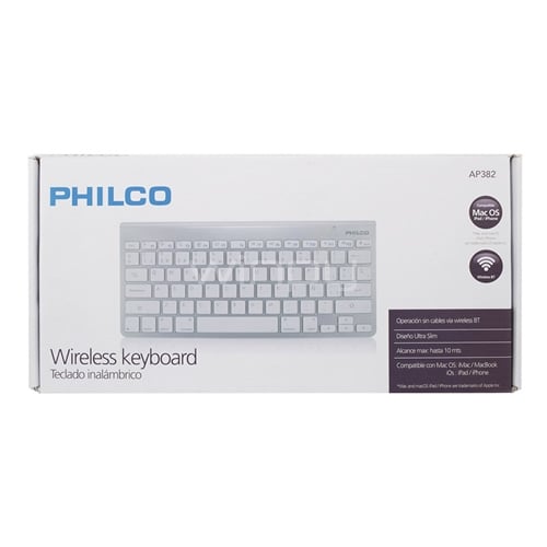 Teclado inalámbrico Philco para Apple (Bluetooth, MacOS/iOs, Español)