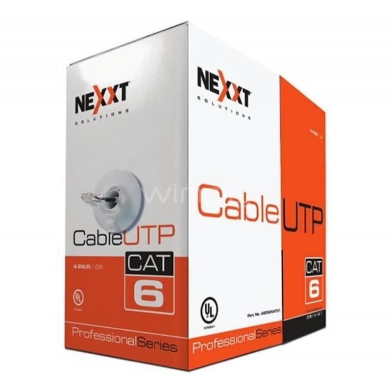 Caja de cable Nexxt UTP Cat5E (305mts, Bobina tipo CM, Gris)