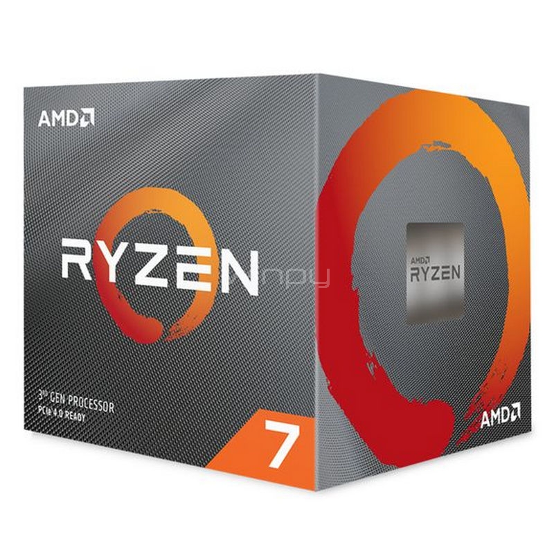 Procesador AMD Ryzen 7 3700X (AM4, 8 Cores, 16 Hilos, Reloj a 3.6GHz, Turbo 4.4GHz, Cooler RGB)