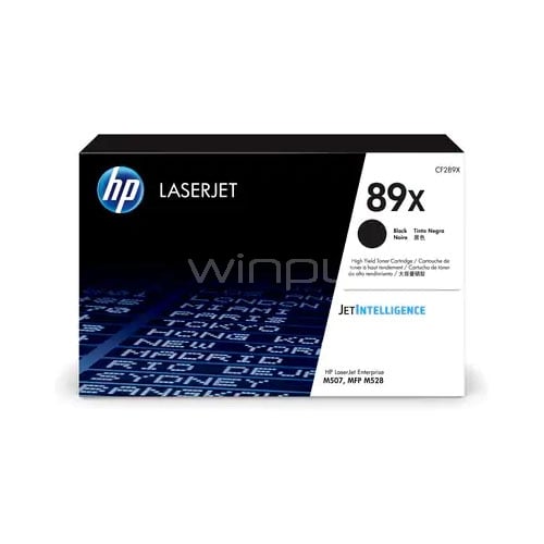 Cartucho de tóner HP LaserJet 89X negro de alta capacidad (CF289X)
