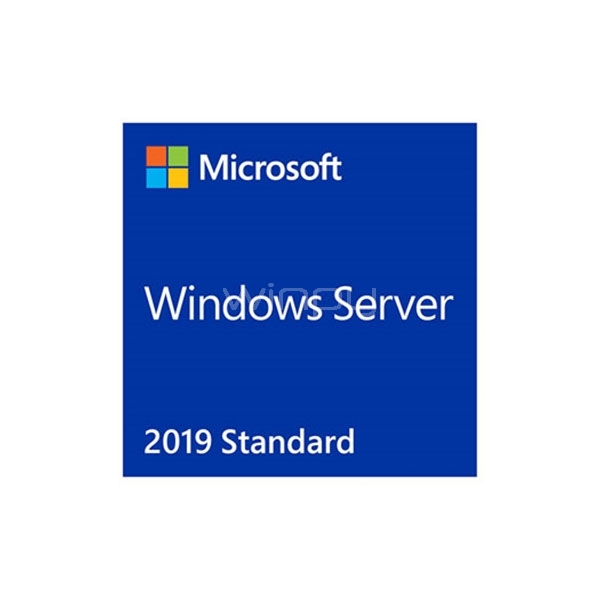 Microsoft Windows Server 2019 Standard, (16 núcleos, OEM, DVD, 64-bit, Español)