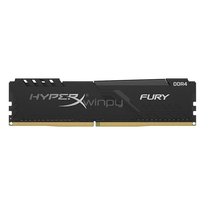 Memoria RAM HyperX FURY BLACK de 8GB (DDR4, 3200MHz, CL16, DIMM)