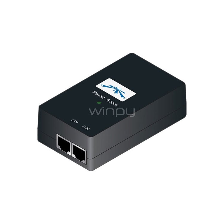 Adaptador PoE de 48V Ubiquiti Networks con puerto LAN Gigabit