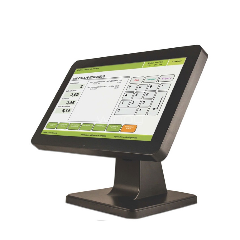 Monitor Bematech para punto de venta, LE1015W (Pantalla táctil, ancha, 1366 x 768)
