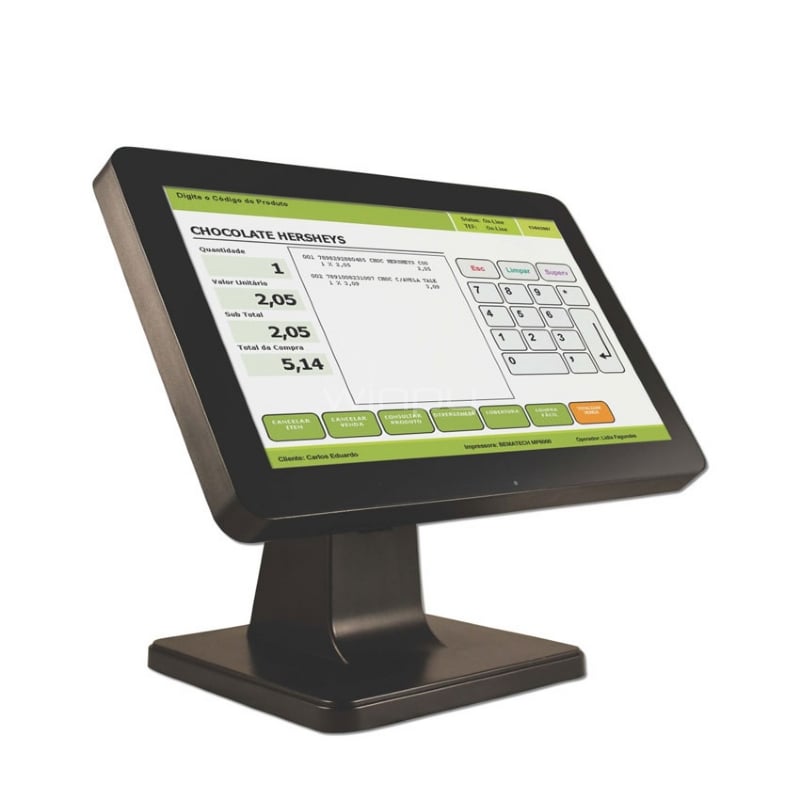 Monitor Bematech para punto de venta, LE1015W (Pantalla táctil, ancha, 1366 x 768)