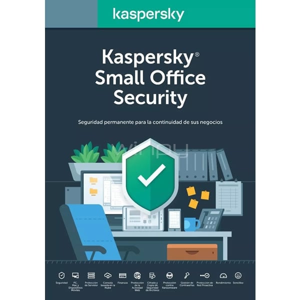 Licencia Kaspersky Small Office Security (10 desktops, 10 mobiles, 1 fileserver, 2 Años)